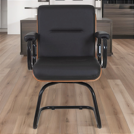 Cadeira Original Eames para Escritório Linha Capa em Madeira Preto