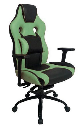 Cadeira Gamer com Almofada Linha Gamer Racing Verde