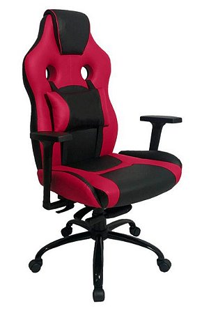 Cadeira Gamer com Almofada Linha Gamer Racing Rosa