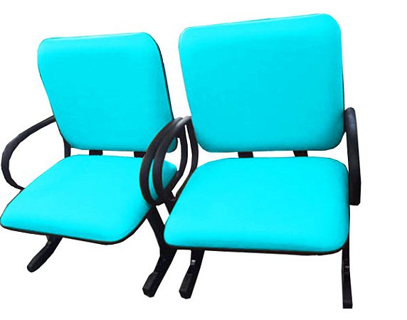 02 Cadeiras para Escritório para Obesos até 250kg Verde