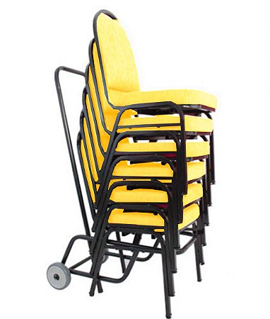 06 Cadeiras para Hotel e Auditório Linha Hotel Amarelo