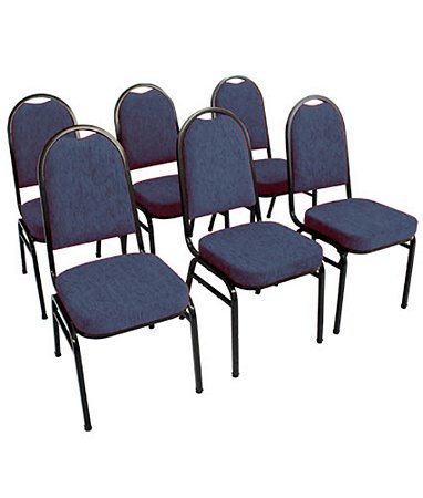Kit com 6 Cadeiras para Auditórios Linha Hotel Azul