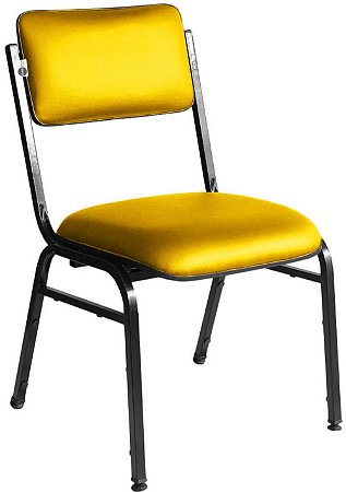 Cadeira Empilhável para Auditórios Linha Hotel Smart Amarelo