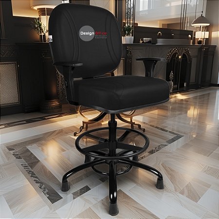 Cadeira Caixa Alta que Suporta até 250kg para Porteiros e Obesos, ideal para Portaria de Prédios e Condomínios