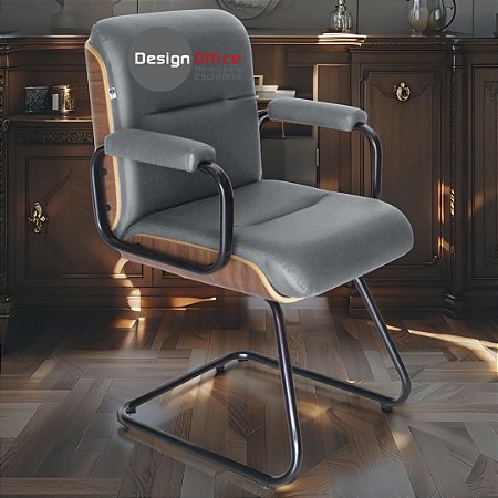 Cadeira Original Eames Interlocutor Black Linha Capa em Madeira - Marrom Café