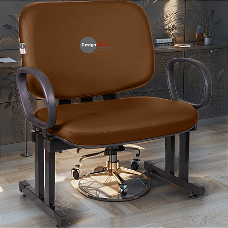 Cadeira que suporta até 300kg para Obesos Super Reforçada – Ideal para atendimento ao público em Clínicas, Hospitais, Igrejas e Instituições Financeiras - Caramelo