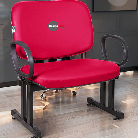 Cadeira que suporta até 300kg para Obesos Super Reforçada – Ideal para atendimento ao público em Clínicas, Hospitais, Igrejas e Instituições Financeiras - Rosa Pink