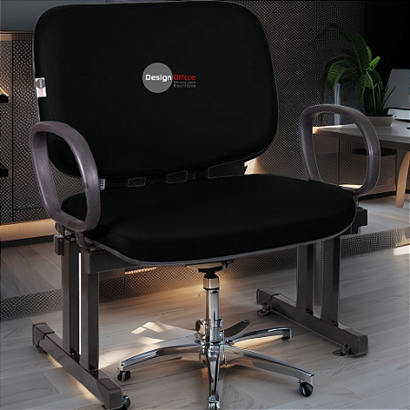 Cadeira que suporta até 300kg para Obesos Super Reforçada – Ideal para atendimento ao público em Clínicas, Hospitais, Igrejas e Instituições Financeiras - Preto