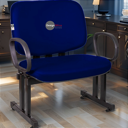 Cadeira que suporta até 300kg para Obesos Super Reforçada – Ideal para atendimento ao público em Clínicas, Hospitais, Igrejas e Instituições Financeiras - Azul Royal