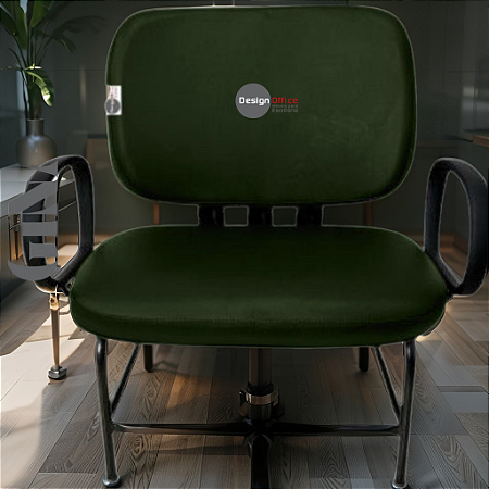Cadeira que suporta até 300kg para Obesos Super Reforçada – Ideal para atendimento ao público em Clínicas, Hospitais, Igrejas e Instituições Financeiras - Verde Escuro