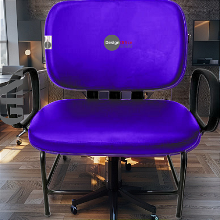 Cadeira que suporta até 300kg para Obesos Super Reforçada – Ideal para atendimento ao público em Clínicas, Hospitais, Igrejas e Instituições Financeiras - Roxo
