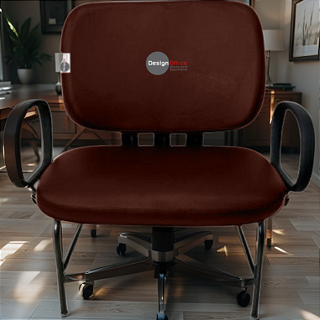 Cadeira que suporta até 300kg para Obesos Super Reforçada – Ideal para atendimento ao público em Clínicas, Hospitais, Igrejas e Instituições Financeiras - Vermelho Vinho