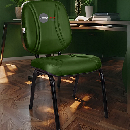 Cadeira Super Reforçada que Suporta até 200kg para Obesos e Porteiros, ideal para Escritório, Escolas e Portaria de Prédios e Condomínios - Verde Escuro