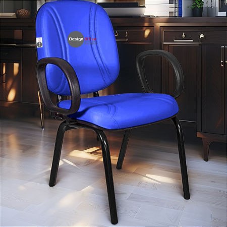 Cadeira Super Reforçada que Suporta até 200kg para Obesos e Porteiros, ideal para Escritório, Escolas e Portaria de Prédios e Condomínios - Azul Royal