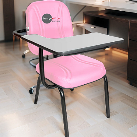 Cadeira Escolar Super Reforçada que Suporta até 200kg para Obesos, ideal para Escolas e Faculdades - Rosa Claro