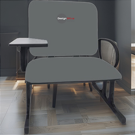 Cadeira Escolar Super Reforçada que Suporta até 300kg para Obesos, ideal para Escolas e Faculdades - Cinza Escuro