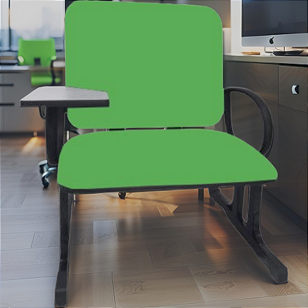 Cadeira Escolar Super Reforçada que Suporta até 300kg para Obesos, ideal para Escolas e Faculdades - Verde Limão