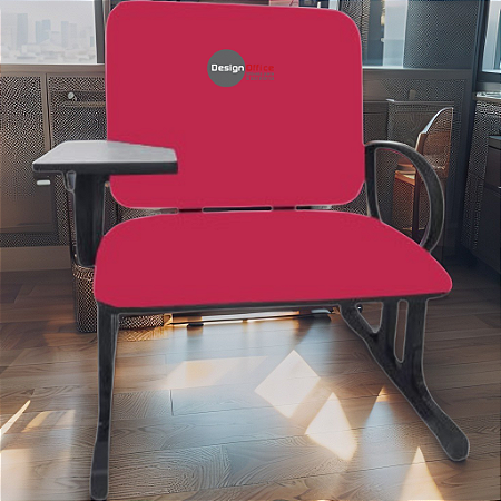 Cadeira Escolar Super Reforçada que Suporta até 300kg para Obesos, ideal para Escolas e Faculdades - Rosa Pink