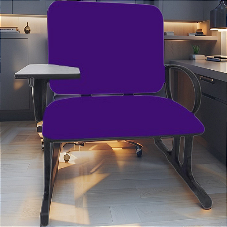 Cadeira Escolar Super Reforçada que Suporta até 300kg para Obesos, ideal para Escolas e Faculdades - Roxo