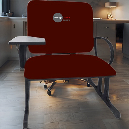 Cadeira Escolar Super Reforçada que Suporta até 300kg para Obesos, ideal para Escolas e Faculdades - Vermelho Vinho
