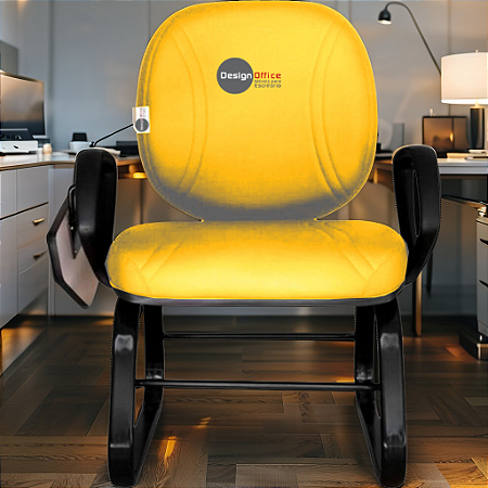 Cadeira Escolar Super Reforçada que Suporta até 300kg para Obesos, ideal para Escolas e Faculdades - Linha Fat - Amarelo
