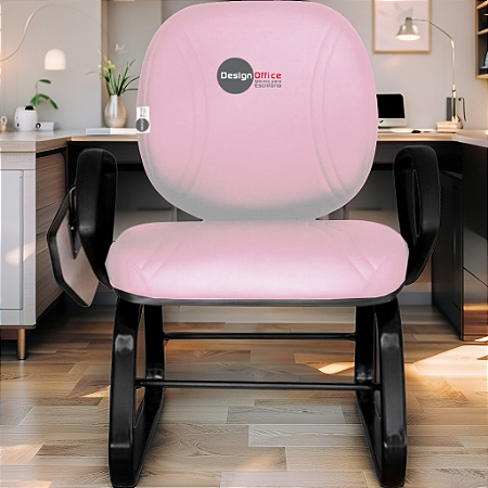 Cadeira Escolar Super Reforçada que Suporta até 300kg para Obesos, ideal para Escolas e Faculdades - Linha Fat - Rosa Claro