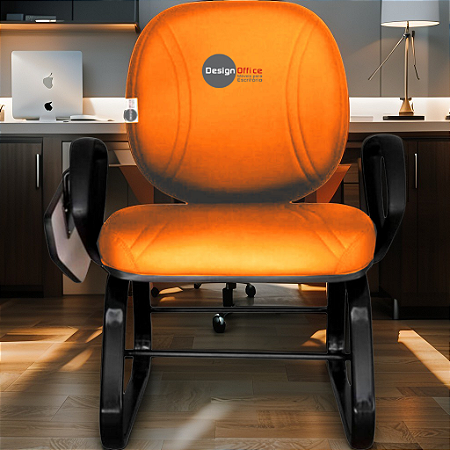 Cadeira Escolar Super Reforçada que Suporta até 300kg para Obesos, ideal para Escolas e Faculdades - Linha Fat - Laranja