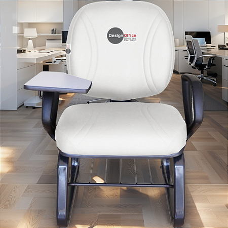 Cadeira Escolar Super Reforçada que Suporta até 300kg para Obesos, ideal para Escolas e Faculdades - Linha Fat - Branco