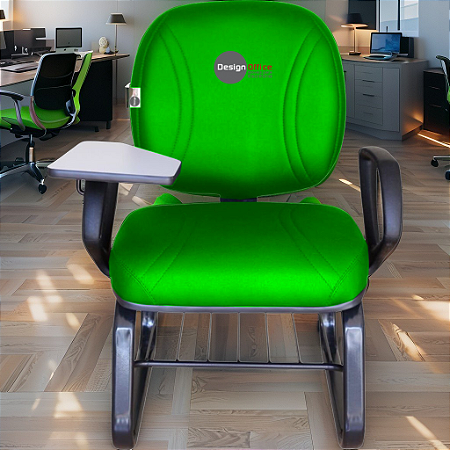 Cadeira Escolar Super Reforçada que Suporta até 300kg para Obesos, ideal para Escolas e Faculdades - Linha Fat - Verde Limão