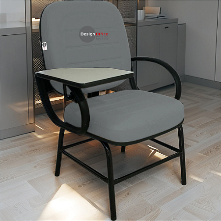 Cadeira Escolar que Suporta até 200kg Super Reforçada para Obesos, ideal para Escolas e Faculdades - Cinza Claro