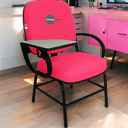 Cadeira Escolar que Suporta até 200kg Super Reforçada para Obesos, ideal para Escolas e Faculdades - Rosa Pink