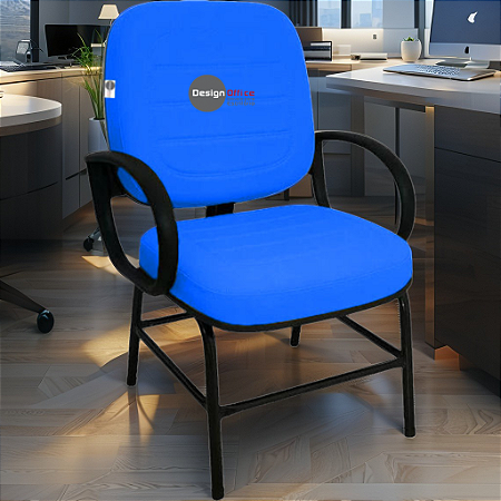 Cadeira para Obesos que Suporta até 200kg Super Reforçada, ideal para Porteiros, Portaria de Condomínios, Escolas, Faculdades e Escritórios - Azul Bebê