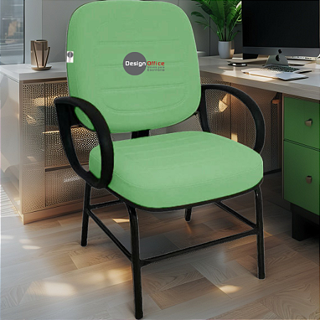Cadeira para Obesos que Suporta até 200kg Super Reforçada, ideal para Porteiros, Portaria de Condomínios, Escolas, Faculdades e Escritórios - Verde Limão