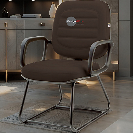 Cadeira para Obesos que Suporta até 200kg Super Reforçada, ideal para Porteiros, Portaria de Condomínios, Escolas, Faculdades e Escritórios - Marrom Café