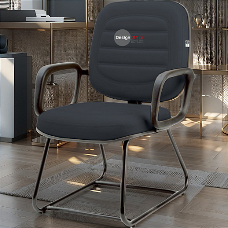 Cadeira para Obesos que Suporta até 200kg Super Reforçada, ideal para Porteiros, Portaria de Condomínios, Escolas, Faculdades e Escritórios - Azul Marinho
