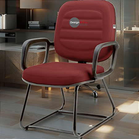 Cadeira para Obesos que Suporta até 200kg Super Reforçada, ideal para Porteiros, Portaria de Condomínios, Escolas, Faculdades e Escritórios - Vermelho