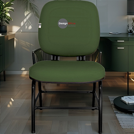 Cadeira para Obesos que Suporta até 200kg Super Reforçada, ideal para Porteiros, Portaria de Condomínios, Escolas, Faculdades e Escritórios - Verde Escuro
