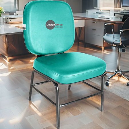 Cadeira para Obesos que Suporta até 200kg Super Reforçada, ideal para Porteiros, Portaria de Condomínios, Escolas, Faculdades e Escritórios - Verde Água