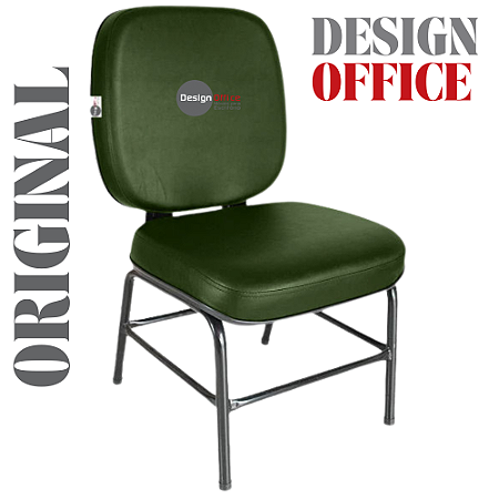 Cadeira para Obesos que Suporta até 200kg Super Reforçada, ideal para Porteiros, Portaria de Condomínios, Escolas, Faculdades e Escritórios - Verde Escuro