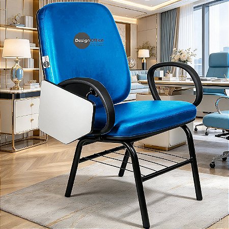 Cadeira Escolar que Suporta até 200kg Super Reforçada para Obesos, ideal para Escolas e Faculdades - Azul Bebê