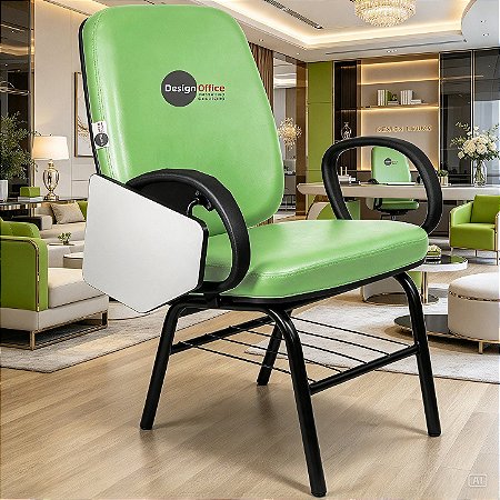 Cadeira Escolar que Suporta até 200kg Super Reforçada para Obesos, ideal para Escolas e Faculdades - Verde Limão