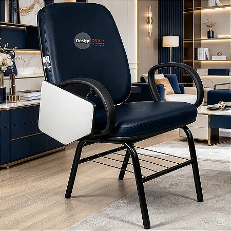 Cadeira Escolar que Suporta até 200kg Super Reforçada para Obesos, ideal para Escolas e Faculdades - Azul Marinho
