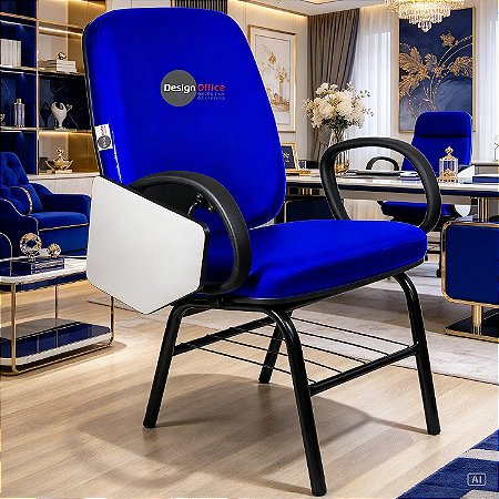 Cadeira Escolar que Suporta até 200kg Super Reforçada para Obesos, ideal para Escolas e Faculdades - Azul Royal