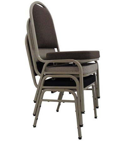 Kit com 3 Cadeiras Empilháveis para Auditórios Linha Hotel Preto