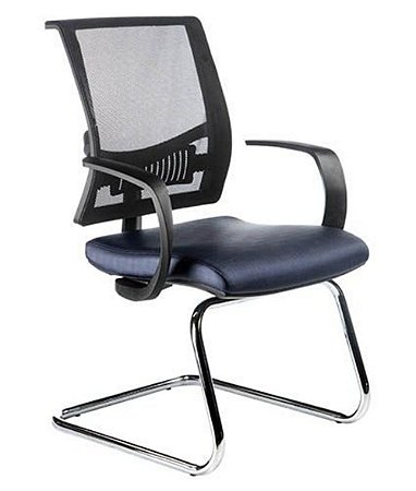 Cadeira Diretor com encosto Tela Mesh Linha Net Design Preto