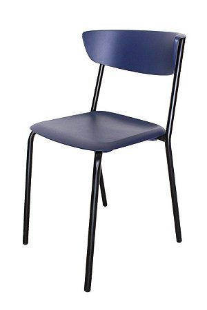 Cadeira em Polipropileno Linha Banqueta Escritório Smart Azul