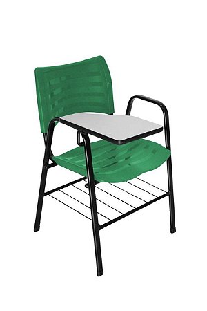 Cadeira Iso com Braço Linha Polipropileno Iso Universitária Verde