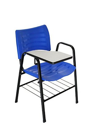Cadeira Iso com Braço Linha Polipropileno Iso Universitária Azul