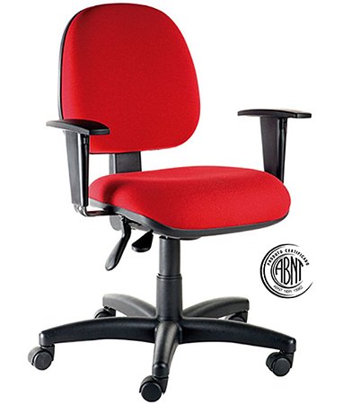Cadeira Secretária com Certificação ABNT Linha Confort Vermelho