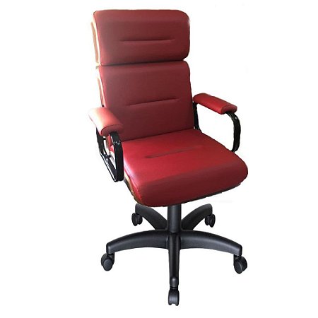 Cadeira Eames Presidente Linha Capa em Madeira Cor Vermelho